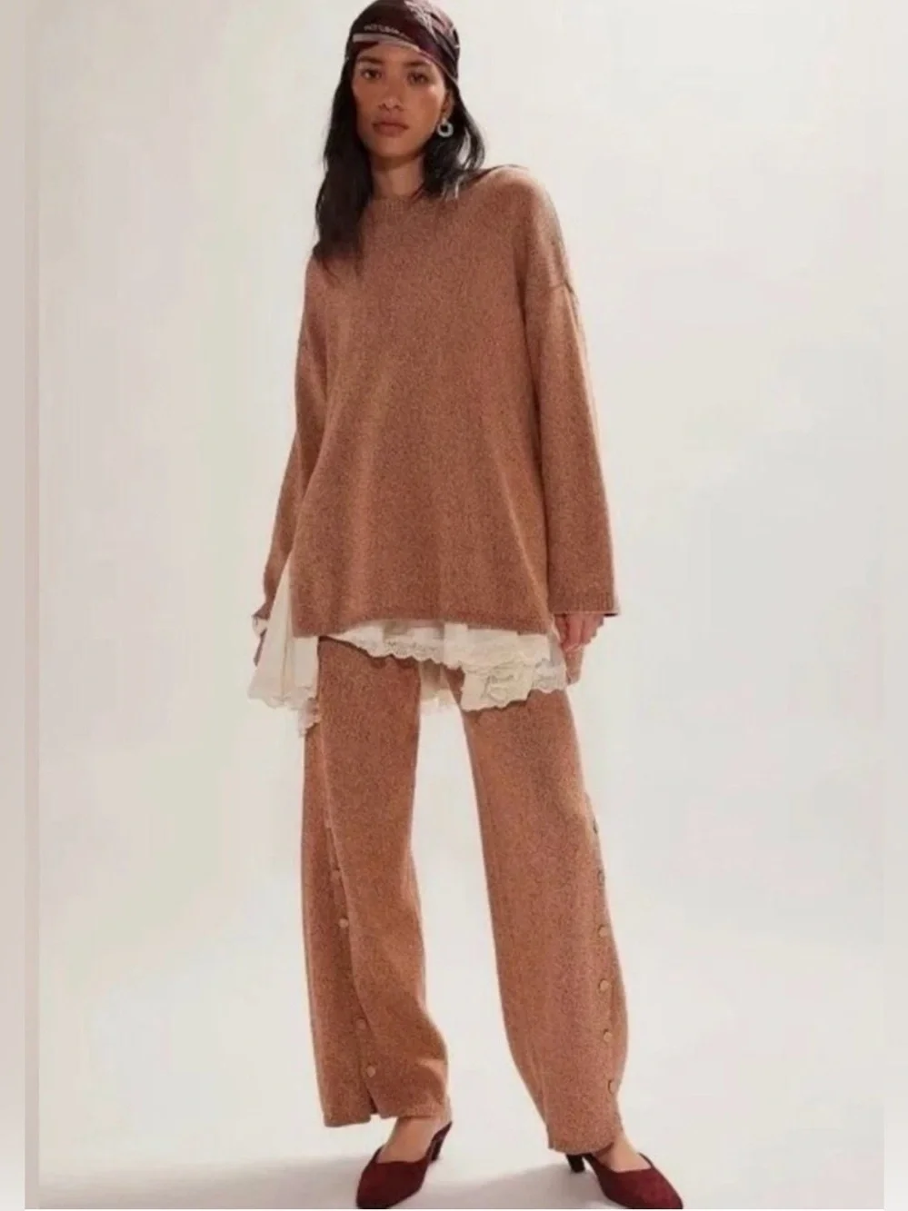Free People Button Up Sweater Set Size Medium